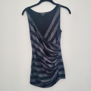 Express Black & Silver Metallic Sleeveless‎ Top Small
